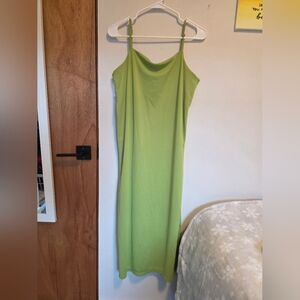 Lime Green Sleeveless Maxi Dress